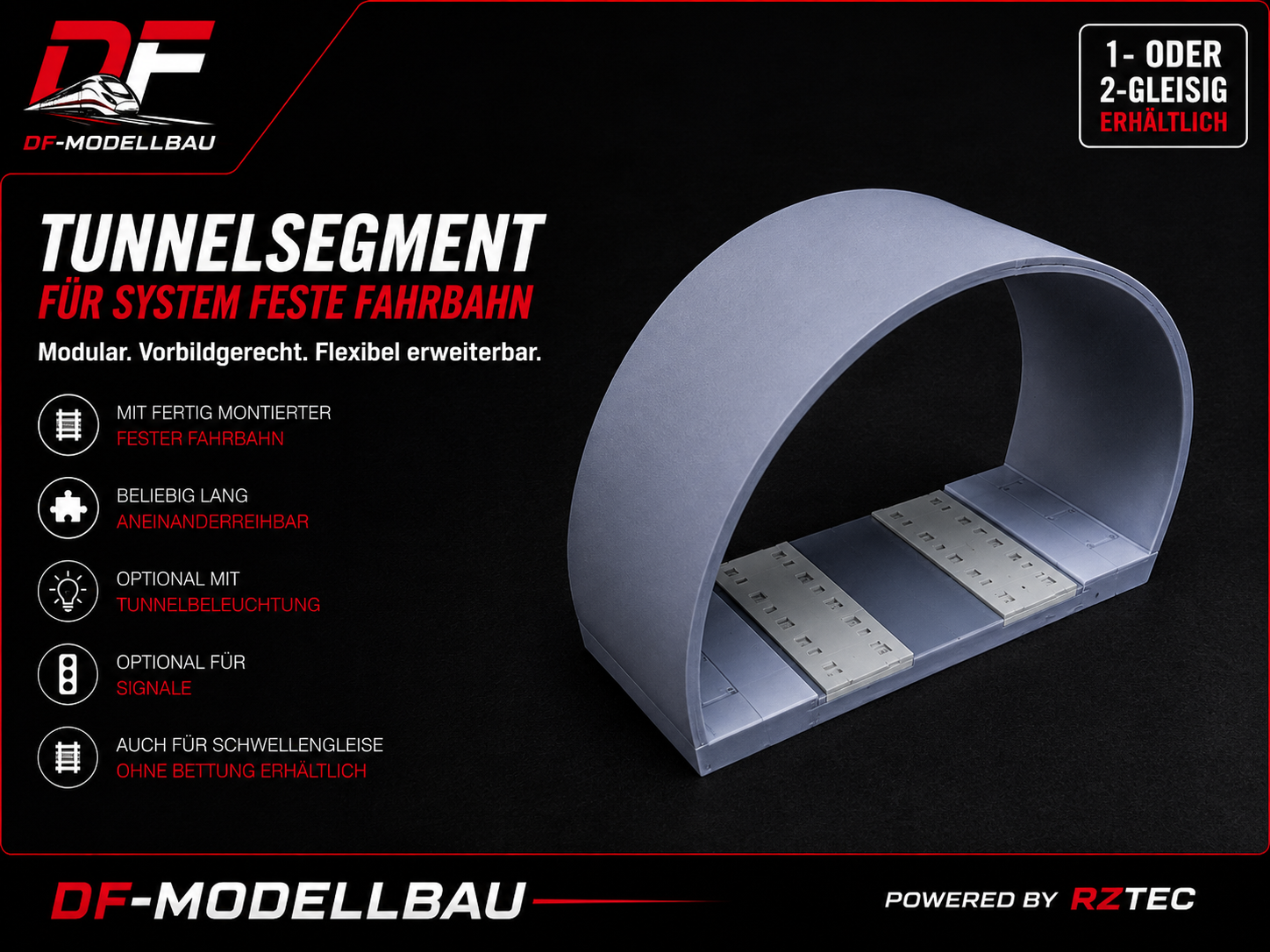 Tunnelsegment rund 56mm